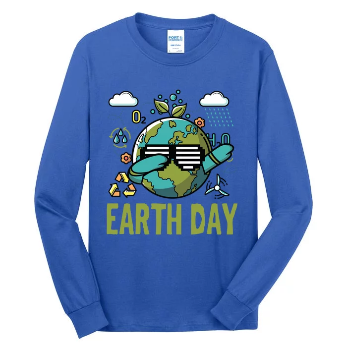 Earth Day Rocks Dabbing Dance Protect Our Earth Cute Gift Tall Long Sleeve T-Shirt