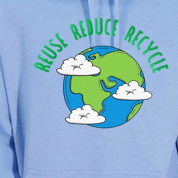 Earth Day Reduce Reuse Recycle Gift Unisex Surf Hoodie