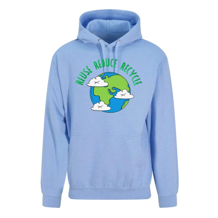 Earth Day Reduce Reuse Recycle Gift Unisex Surf Hoodie