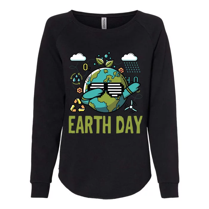 Earth Day Rocks Dabbing Dance Protect Our Earth Gift Womens California Wash Sweatshirt