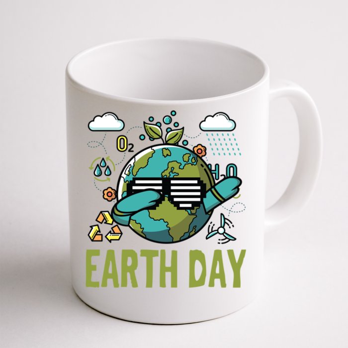 Earth Day Rocks Dabbing Dance Protect Our Earth Gift Front & Back Coffee Mug