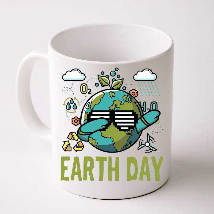 Earth Day Rocks Dabbing Dance Protect Our Earth Gift Front & Back Coffee Mug