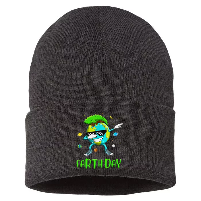 Earth Day Rocks Dabbing Earth Day Protect Our Earth Sustainable Knit Beanie