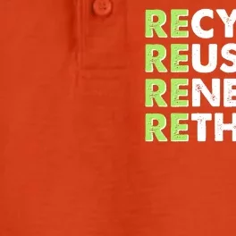 Earth Day Recycle Reuse Renew Rethink Dry Zone Grid Performance Polo