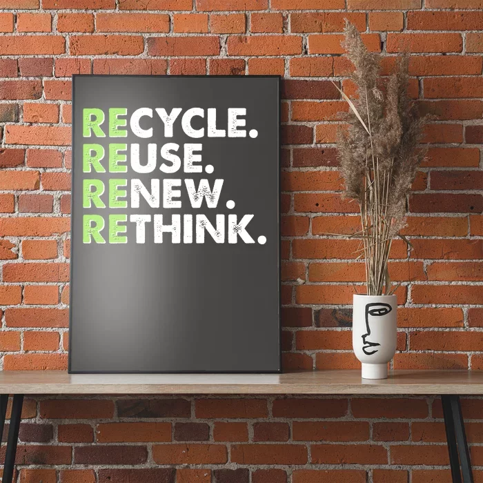 Earth Day Recycle Reuse Renew Rethink Poster