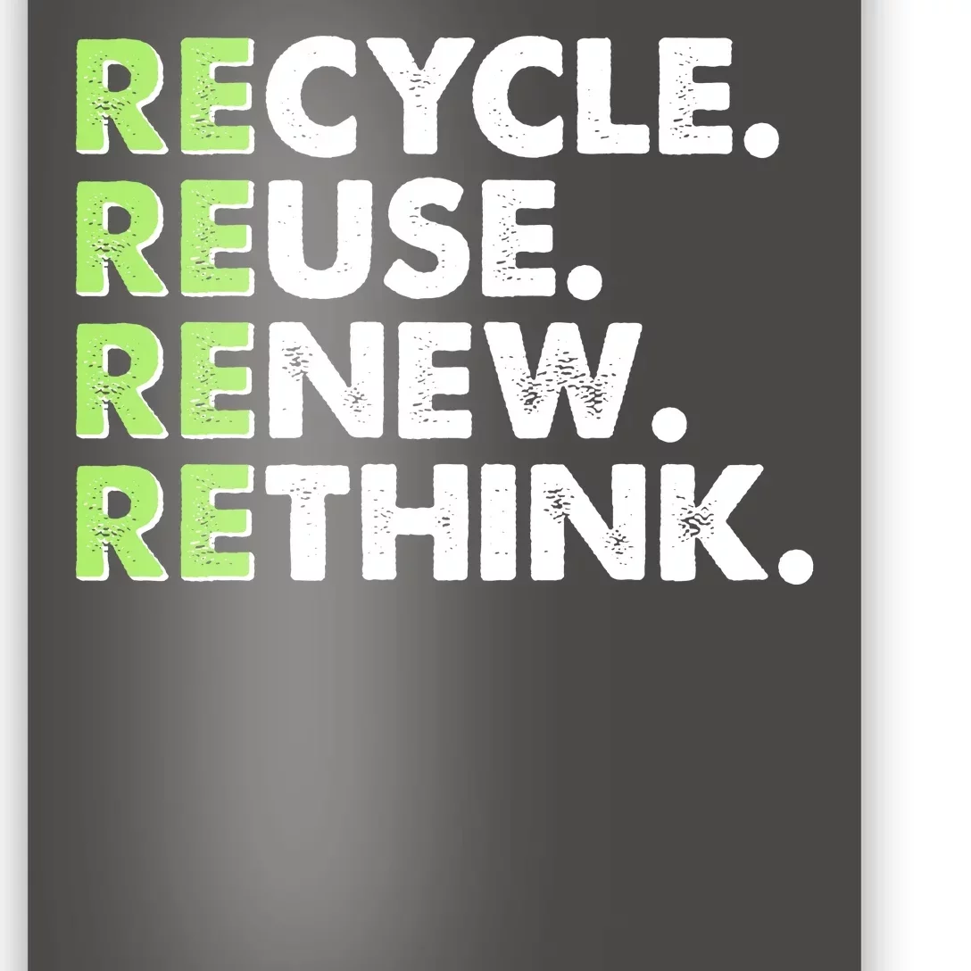 Earth Day Recycle Reuse Renew Rethink Poster