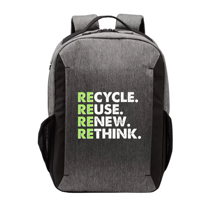 Earth Day Recycle Reuse Renew Rethink Vector Backpack