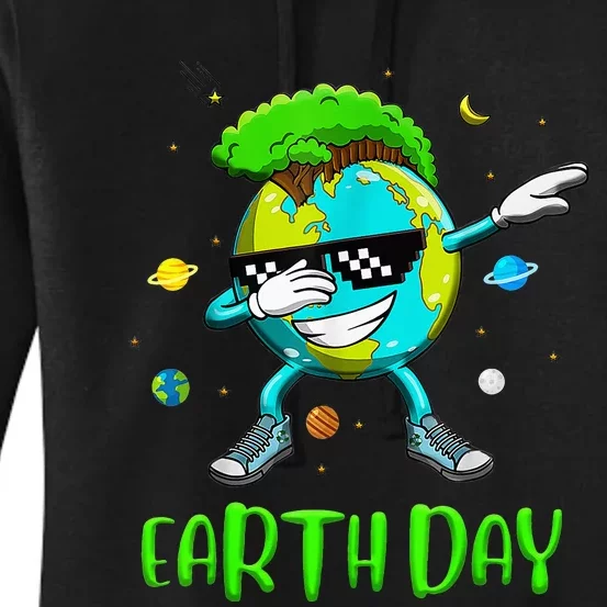 Earth Day Rocks Dabbing Earth Day Design Protect Our Earth Women's Pullover Hoodie