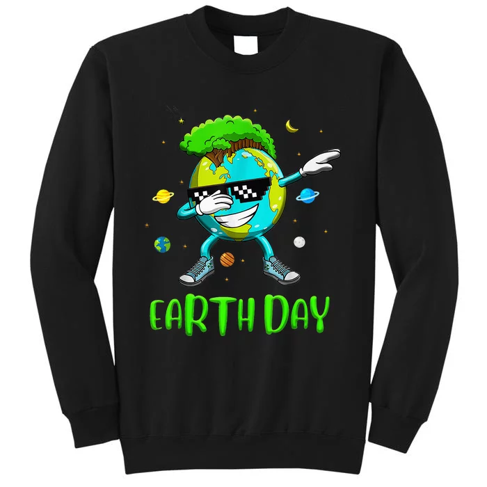 Earth Day Rocks Dabbing Earth Day Design Protect Our Earth Tall Sweatshirt