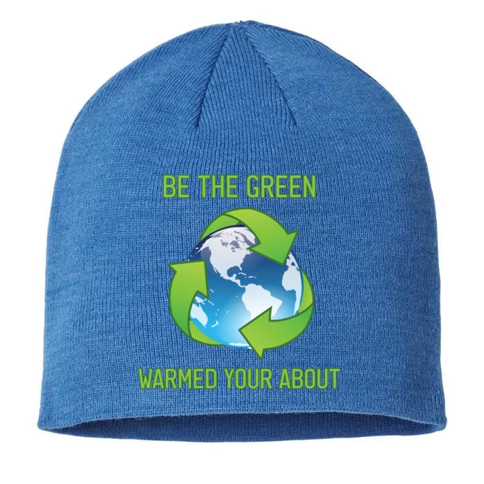 Earth Day Reduce Recycle Reuse Environtal Gift 8 1/2in Sustainable Knit Beanie