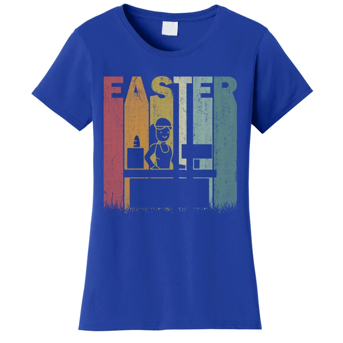 Easter Day Receptionist Retro Graphic Funny Easter Costume Gift Women's T-Shirt