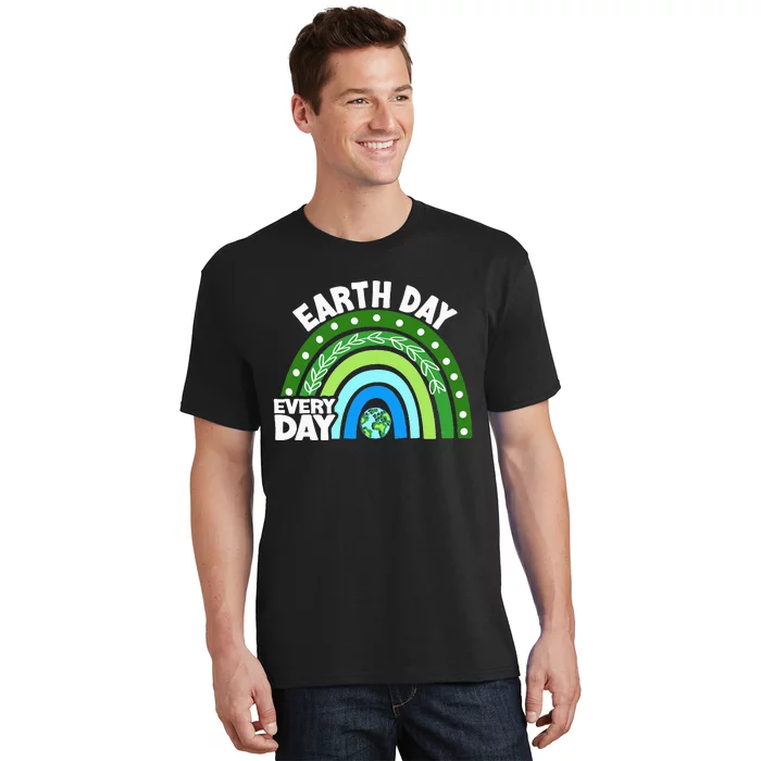 Every Day Rainbow Earth Day Awareness Planet T-Shirt