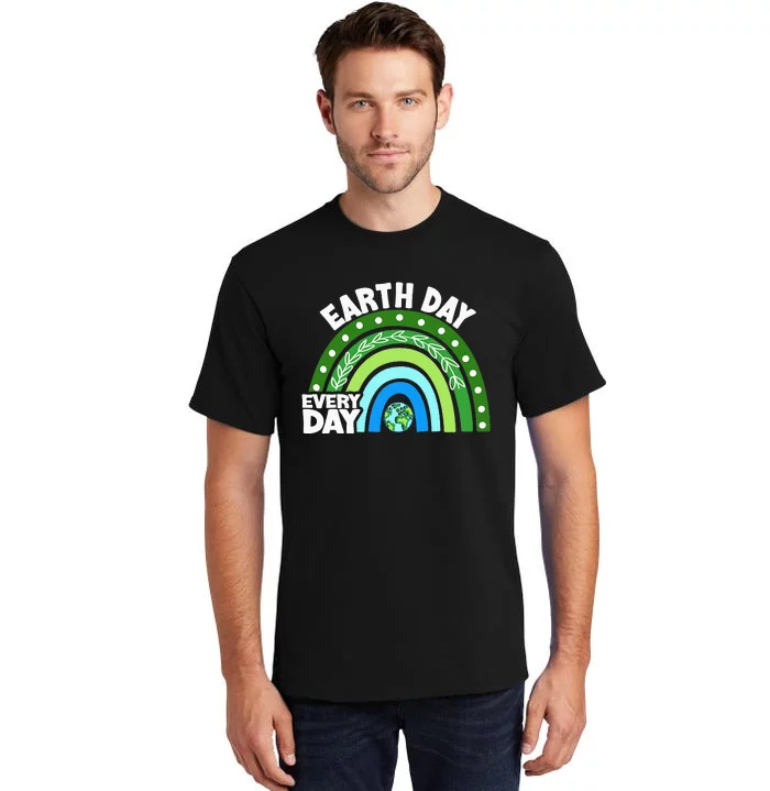 Every Day Rainbow Earth Day Awareness Planet Tall T-Shirt