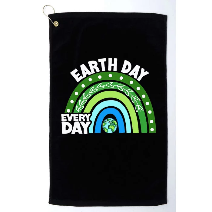 Every Day Rainbow Earth Day Awareness Planet Platinum Collection Golf Towel