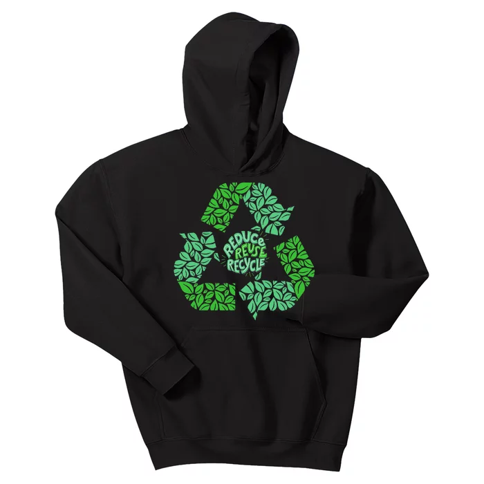 Earth Day Recycle Logo Vintage Recycling Gift Kids Hoodie