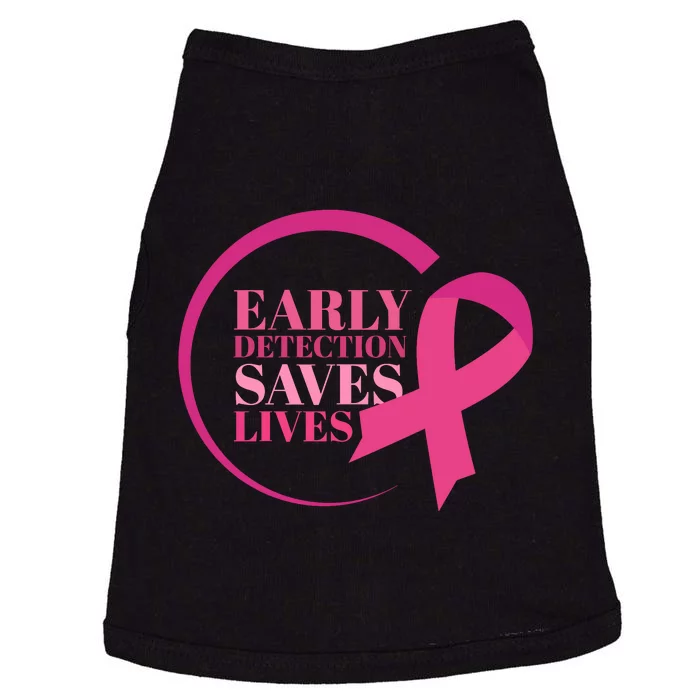 Early Detection Save Lives Breast Cancer Awareness Doggie Tank