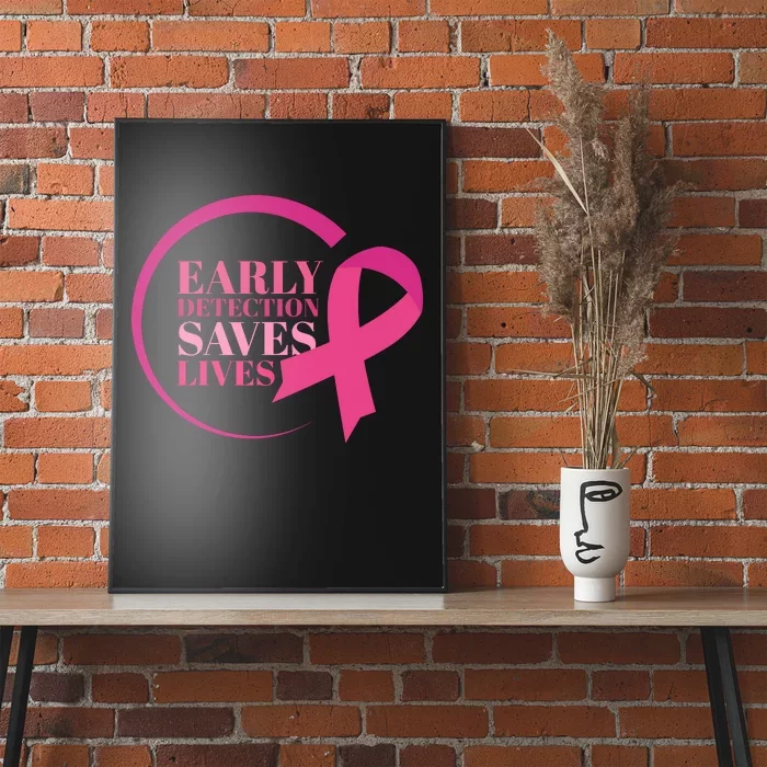 Early Detection Save Lives Breast Cancer Awareness Poster