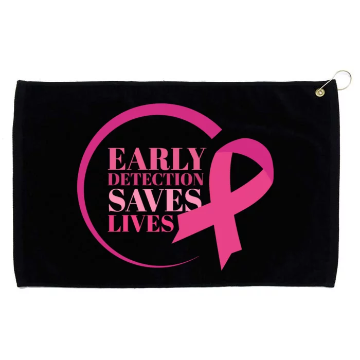 Early Detection Save Lives Breast Cancer Awareness Grommeted Golf Towel