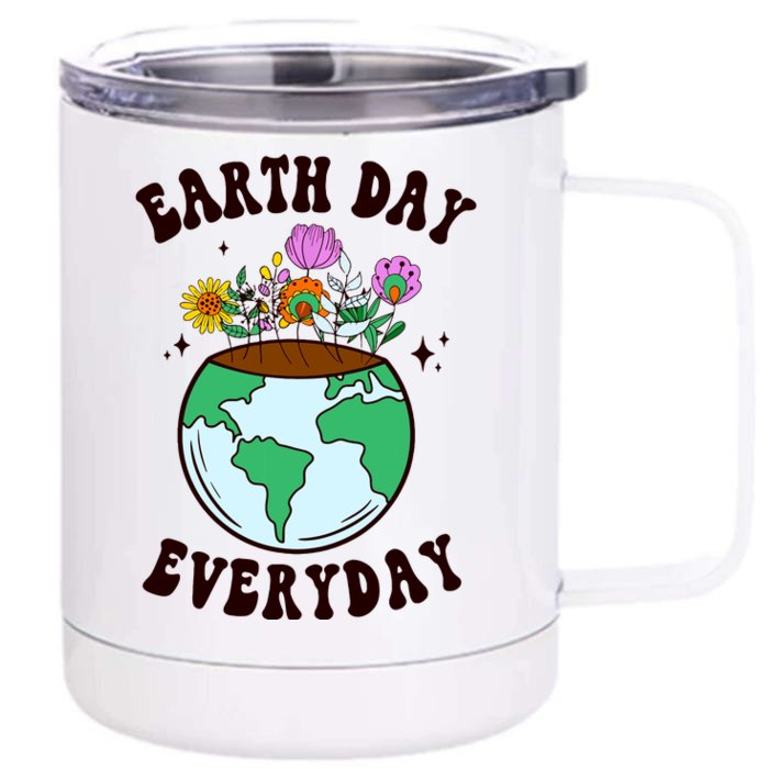 Earth Day Save Our Home Plant More Trees Go Planet Front & Back 12oz Stainless Steel Tumbler Cup