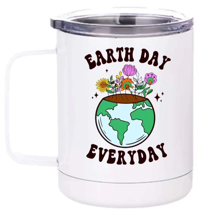 Earth Day Save Our Home Plant More Trees Go Planet Front & Back 12oz Stainless Steel Tumbler Cup