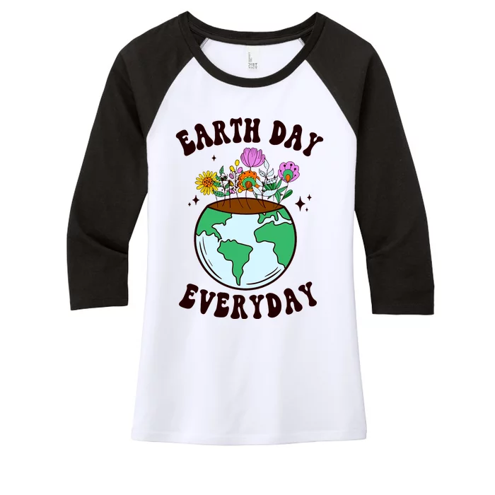 Earth Day Save Our Home Plant More Trees Go Planet Women's Tri-Blend 3/4-Sleeve Raglan Shirt