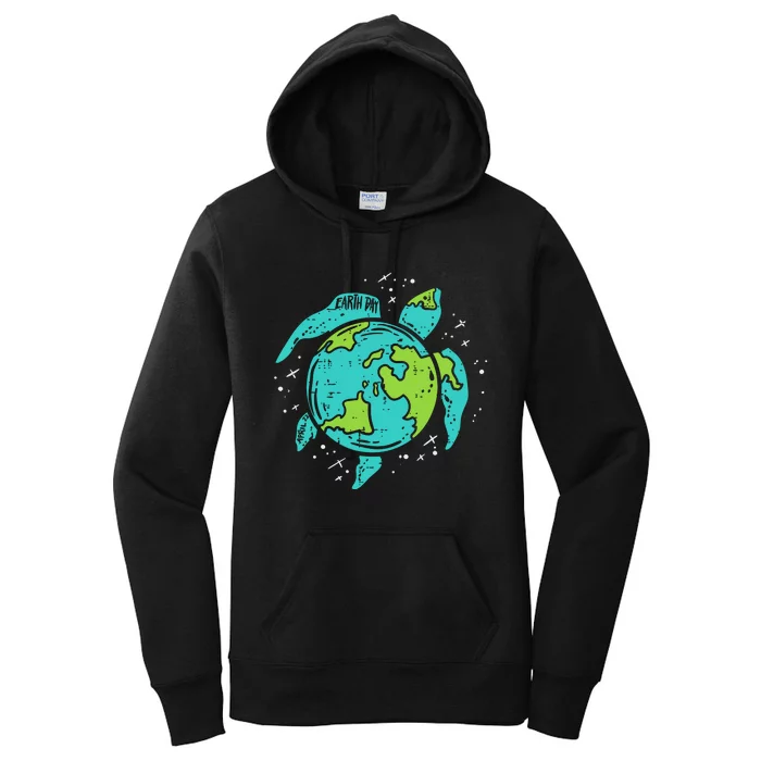 Earth Day Sea Turtle Save The Planet Women's Pullover Hoodie