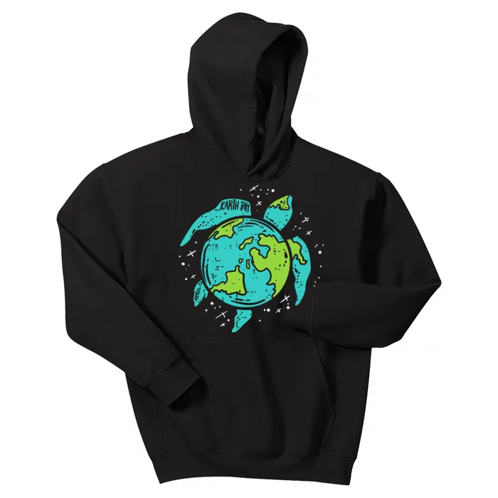 Earth Day Sea Turtle Save The Planet Kids Hoodie