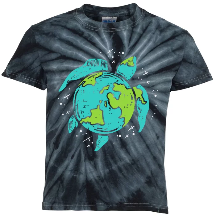 Earth Day Sea Turtle Save The Planet Kids Tie-Dye T-Shirt