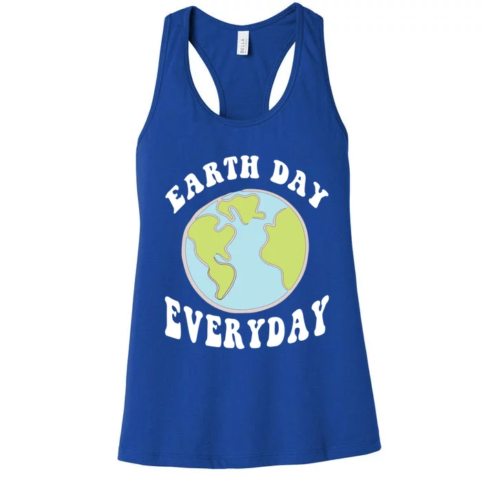 Earth Day Save Our Home Plant More Trees Go Planet Groovy Great Gift Women's Racerback Tank