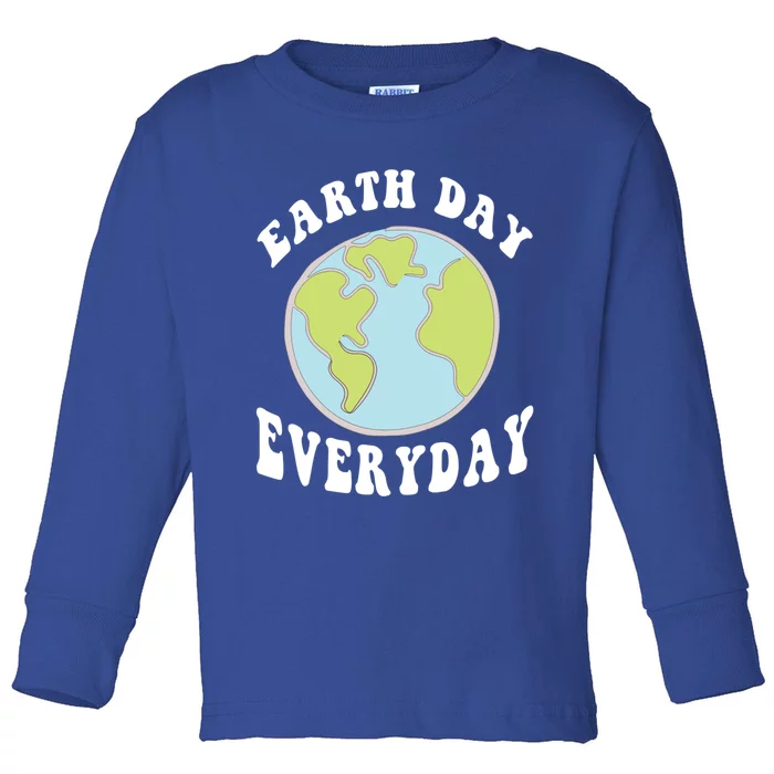 Earth Day Save Our Home Plant More Trees Go Planet Groovy Great Gift Toddler Long Sleeve Shirt