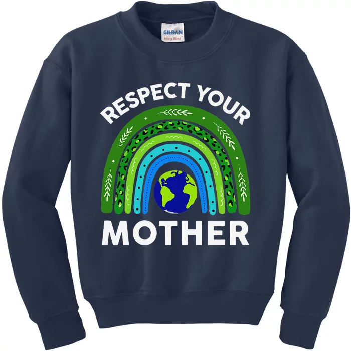 Earth Day Shirts Respect Your Mother I Speak For The Trees Kids Sweatshirt