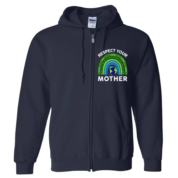 Earth Day Shirts Respect Your Mother I Speak For The Trees Full Zip Hoodie