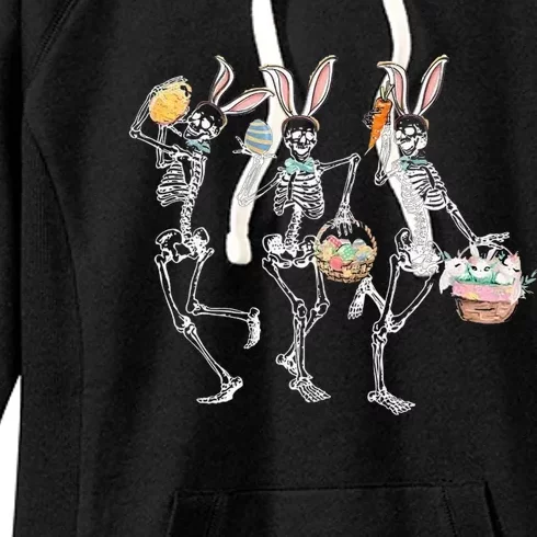 Easter Dancing Skeleton Women's Fleece Hoodie