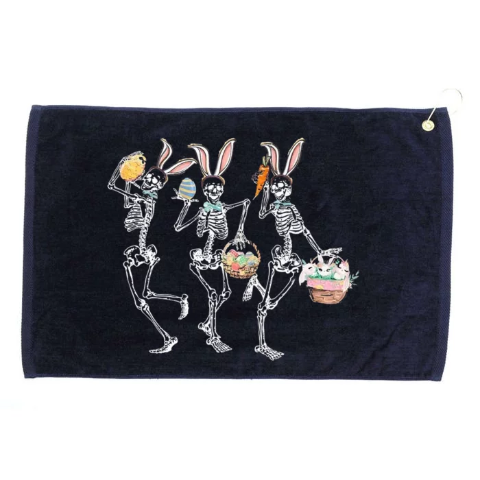 Easter Dancing Skeleton Grommeted Golf Towel