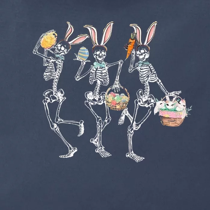 Easter Dancing Skeleton Zip Tote Bag