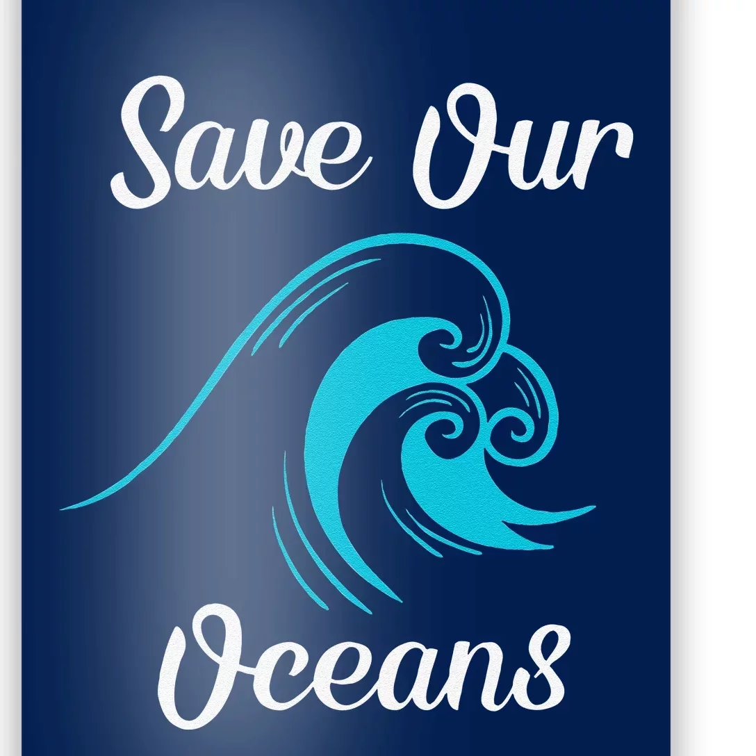 Earth Day Save Our Oceans Ocean Lovers Gift Poster