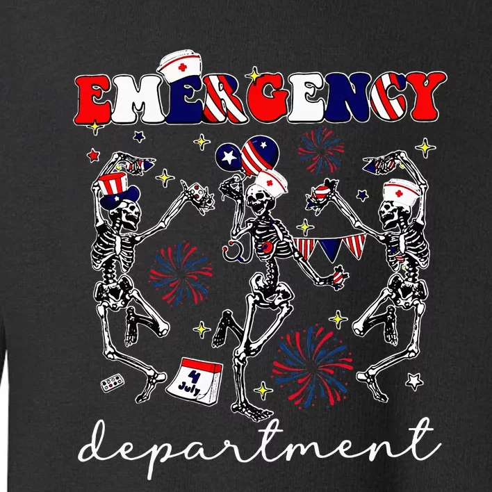 Emergency Department Skeleton Dancing Er Nurse Toddler Sweatshirt