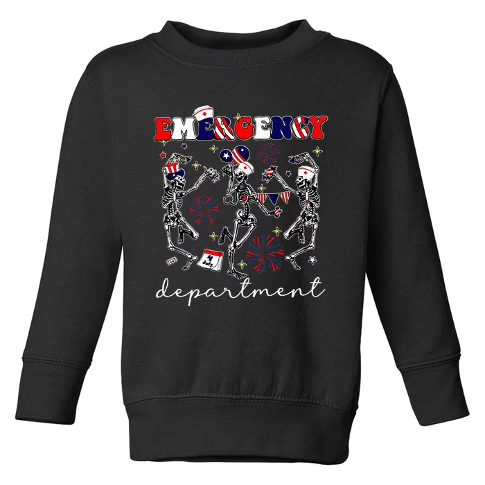 Emergency Department Skeleton Dancing Er Nurse Toddler Sweatshirt