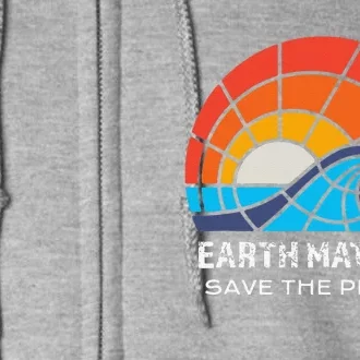 Earth Day Save Planet Matters Climate Change Awareness Sea Full Zip Hoodie