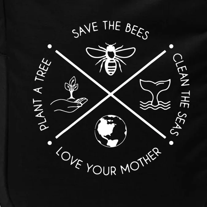 Earth Day Save the Bees Plant More Trees Clean the Seas Impact Tech Backpack