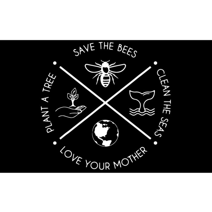 Earth Day Save the Bees Plant More Trees Clean the Seas Bumper Sticker