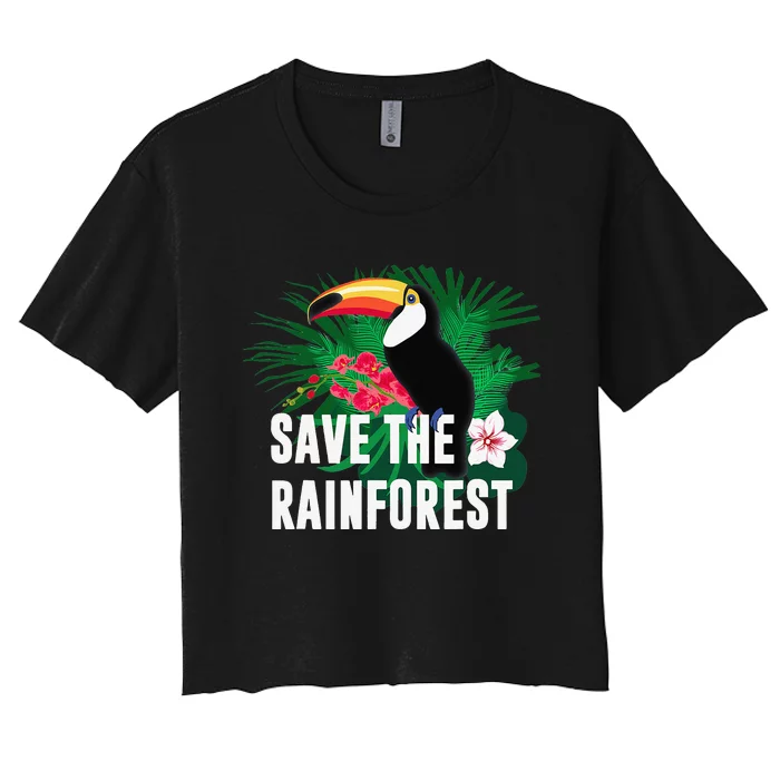 Earth Day Save The Rainforest Women's Crop Top Tee