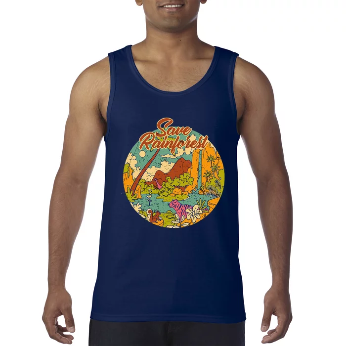 Earth Day Save The Rainforest Jungle Vintage Gift Tank Top