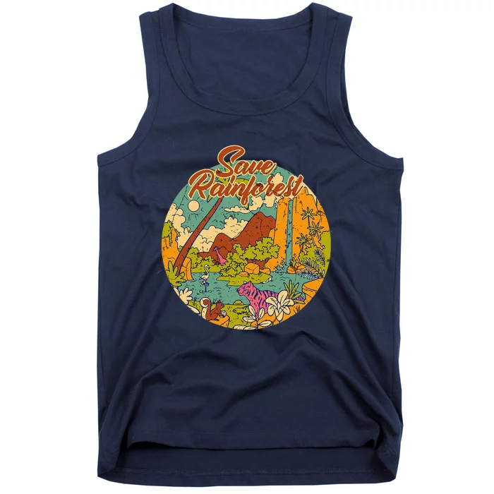 Earth Day Save The Rainforest Jungle Vintage Gift Tank Top