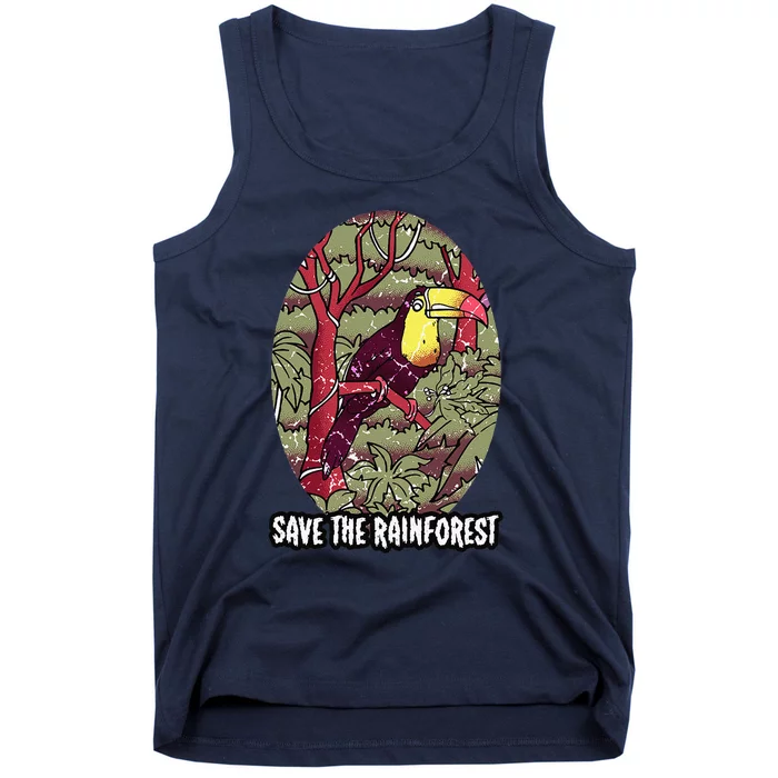 Earth Day Save The Rainforest Jungle Vintage Tank Top