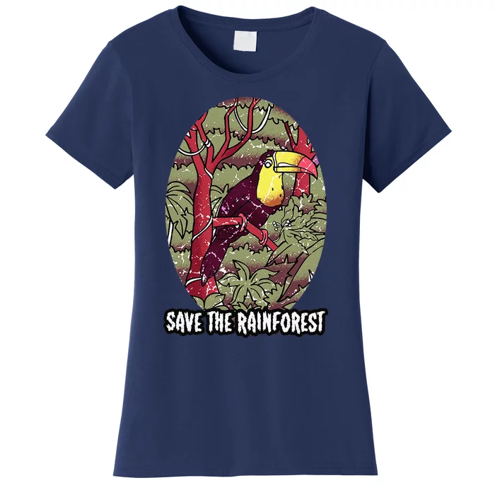 Earth Day Save The Rainforest Jungle Vintage Women's T-Shirt