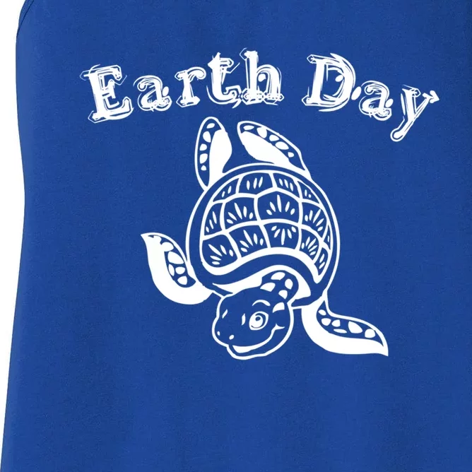 Earth Day Sea Turtle Animal Nature Conservation Activist Gift Women's Racerback Tank