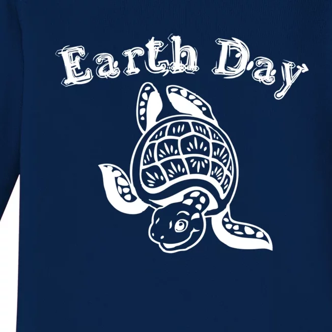 Earth Day Sea Turtle Animal Nature Conservation Activist Gift Baby Long Sleeve Bodysuit