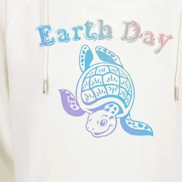 Earth Day Sea Turtle Animal Nature Conservation Activist Cool Gift Womens Funnel Neck Pullover Hood