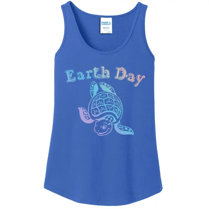 Earth Day Sea Turtle Animal Nature Conservation Activist Cool Gift Ladies Essential Tank